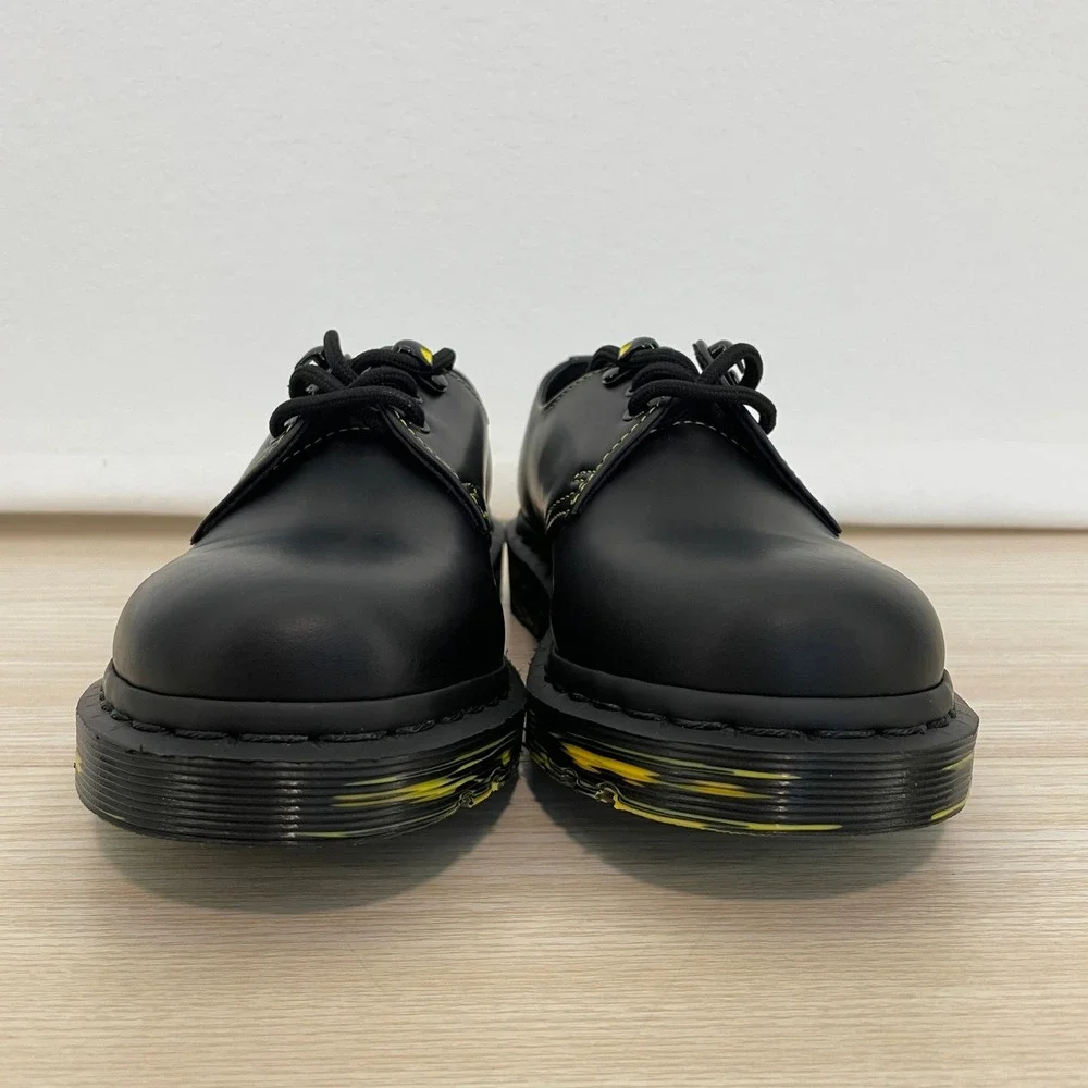Dr. Martens 1461 Marbled Sole Black Leather Oxford Shoes Women's Size 5 (EU 36) - Picture 2 of 9